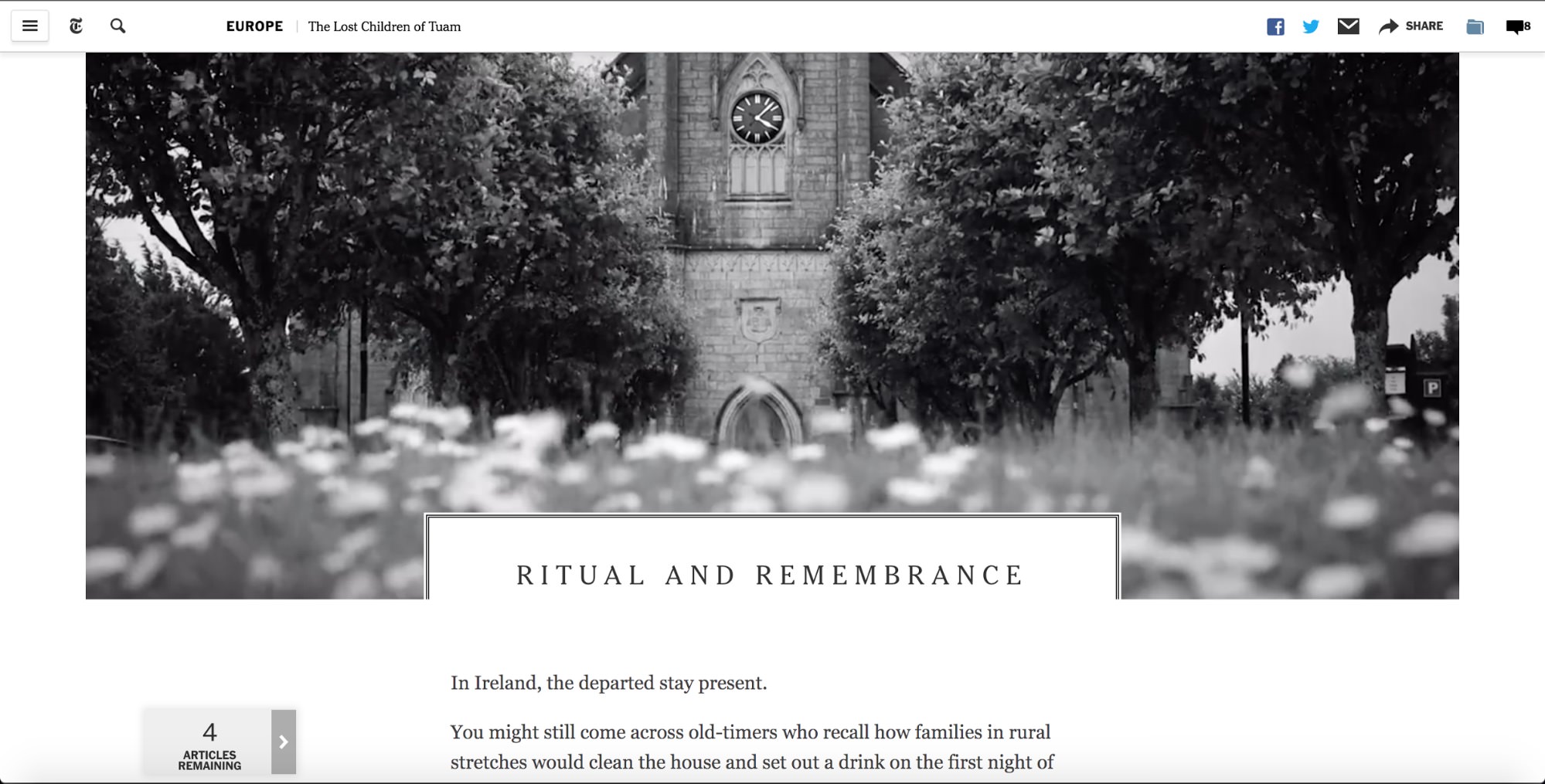 ‍If you’re looking for more engaging longform, I can’t recommend the New York Times’ “The Lost Children of Tuam” highly enough.