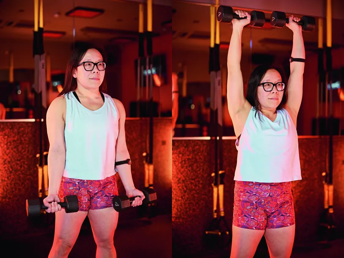 Bicep Curl to Shoulder Press