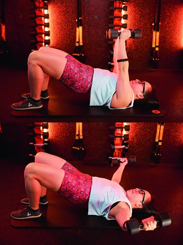 Hip Bridge to Chest Fly