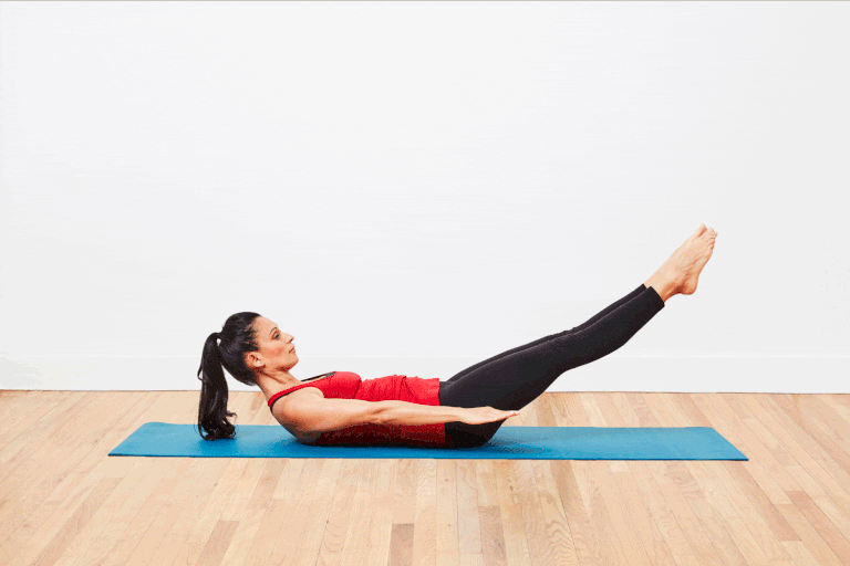 Pilates Hundred Exercise with Straight Legs