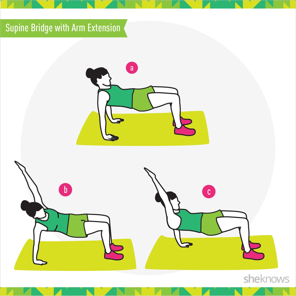 Supine Bridge with Arm Extension