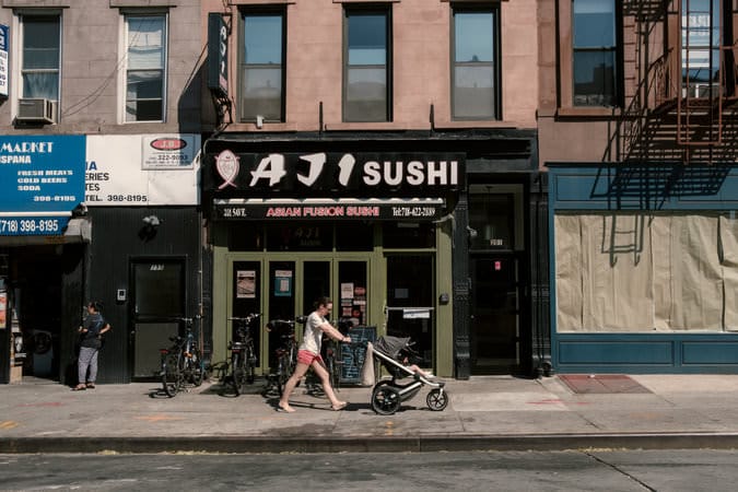 Aji Sushi at 201 5th Avenue in Brooklyn. Vincent Tullo for The New York Times