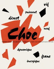 Advertisement for the Choc typeface, in La France graphique, No 107, Nov. 1955