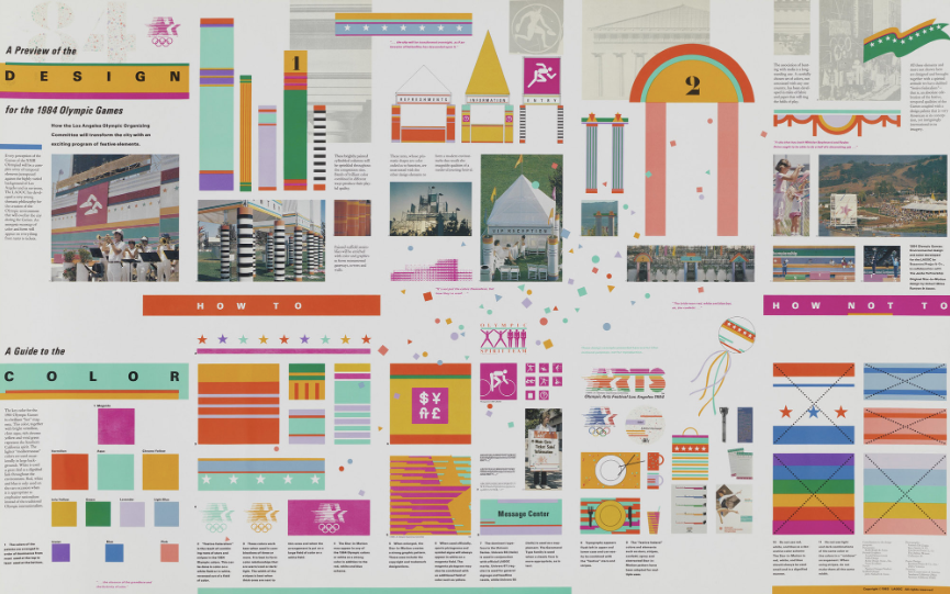 This poster by Deborah Sussman for the 1984 Olympics has a visual complexity that computer assisted design made easier to execute. Source: AIGA Eye on Design.