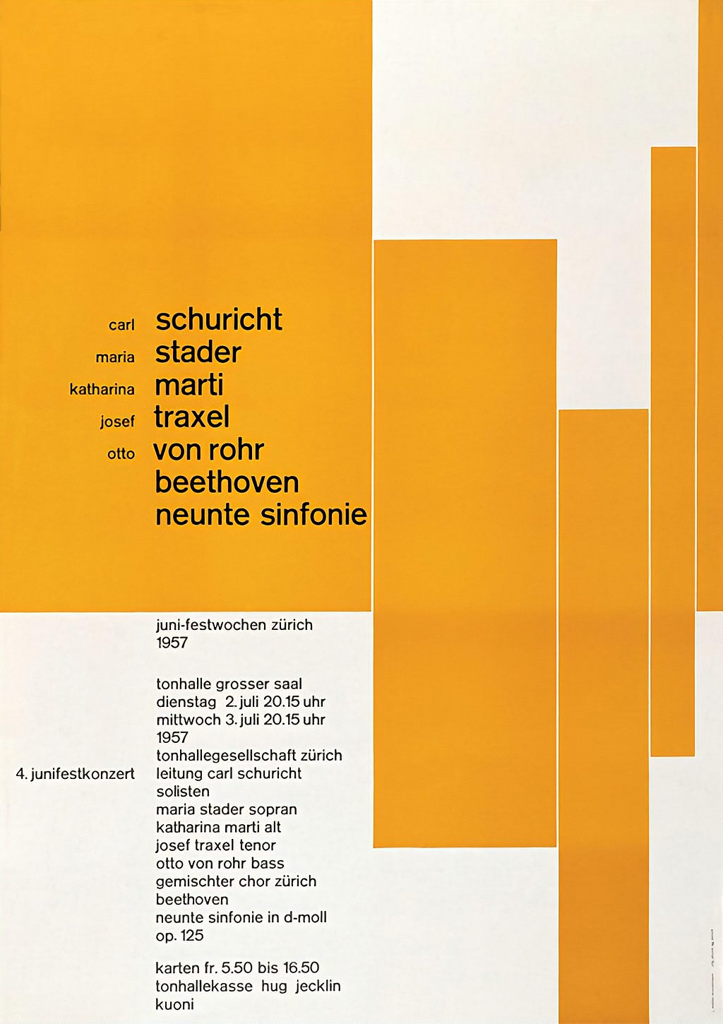 The offset layout in this poster from Jan Tschichold is emblematic of the Swiss Movement.
