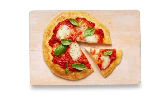 Pizza on a chopping board