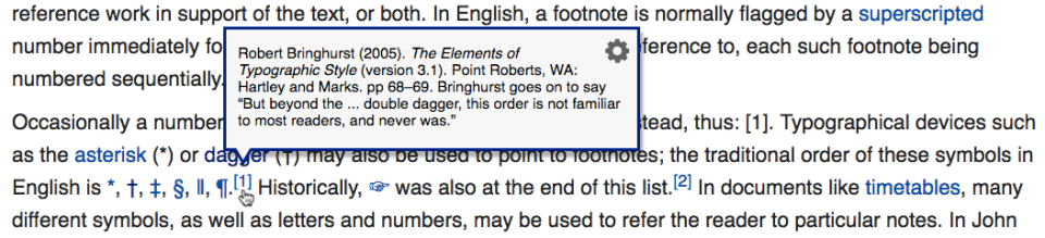 Clicking a superscript could pop up a footnote in situ.