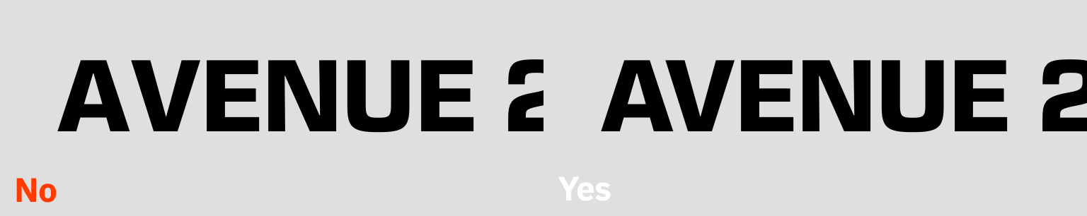 Bad kerning pairs require manual adjustment, either in the font or at the display level. You don”t need me to tell you that the spacing in this first image is unacceptable. First as typed, second adjusted.